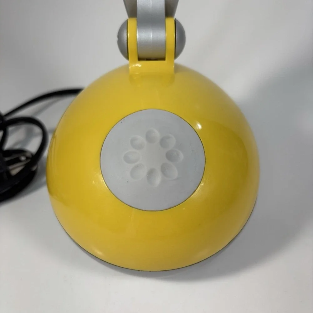 Vintage Yellow Silver Grey Desk Lamp Futuristic UV Filter 001 Space Age